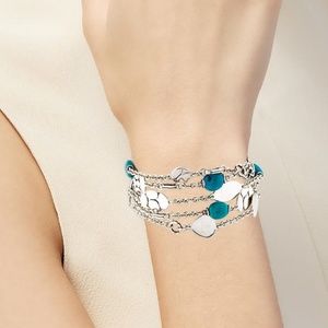 John Hardy Turquoise Multistrand Bracelet w/ Pouch